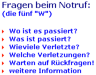 Was ist Wichtig beim Notruf?